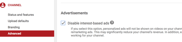 Comment configurer une campagne publicitaire YouTube, étape 36, option pour empêcher le placement de vidéo spécifique par des concurrents sur votre chaîne