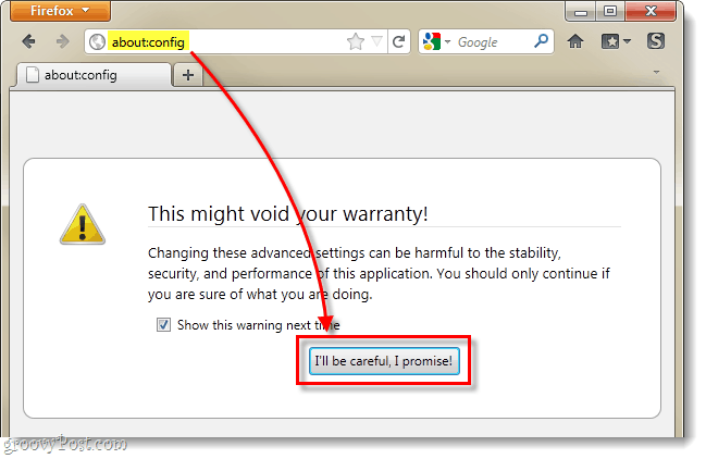 Le menu de configuration de Firefox peut annuler votre garantie