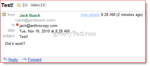Filtrage des messages Gmail en Cci