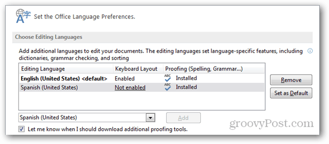 Comment ajouter des langues supplémentaires à Office 2013