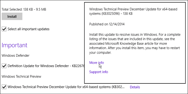 Mise à jour Windows KB3025096