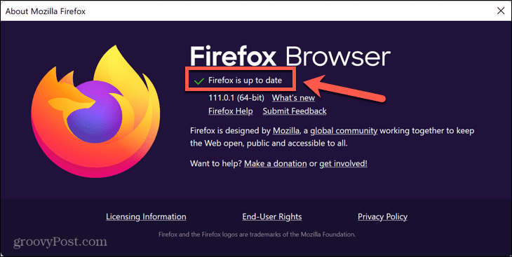 Firefox à jour