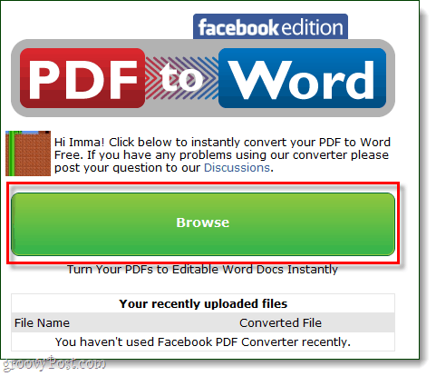 Parcourir PDF en Word