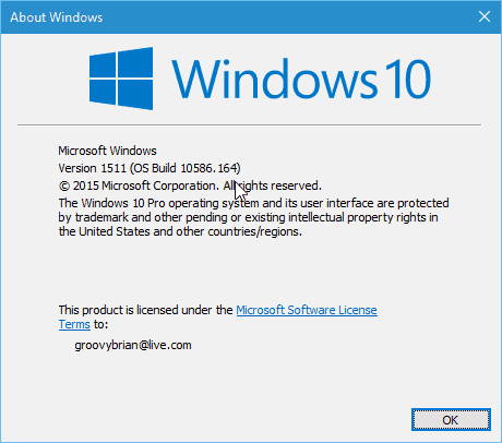 Winver de Windows 10