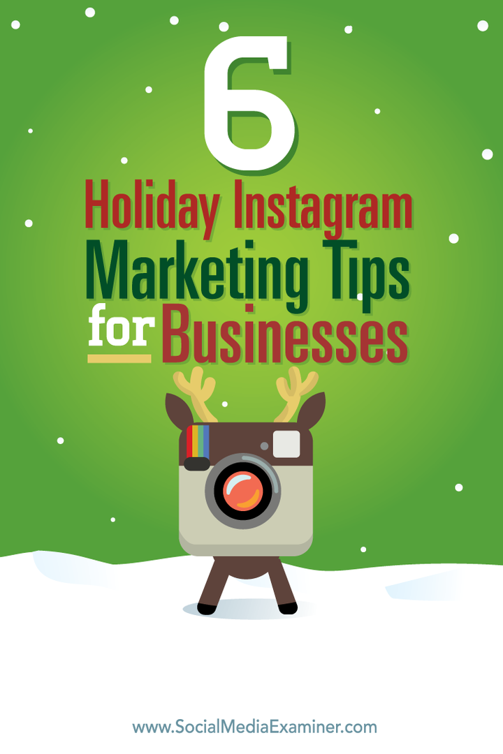 6 conseils marketing pour les entreprises sur Instagram pendant les fêtes: examinateur des médias sociaux
