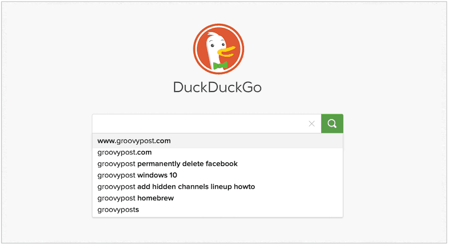 Site Web de DuckDuckGo