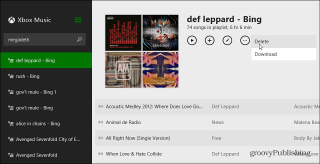 Comment supprimer des listes de lecture Xbox Music