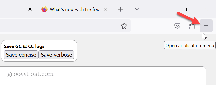 bouton de menu Firefox
