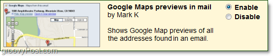 Examen des aperçus de Google Maps dans les laboratoires Gmail