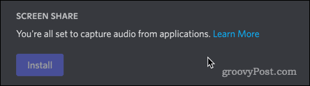 plugin audio discord installé
