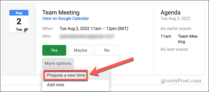 google agenda gmail propose une nouvelle heure