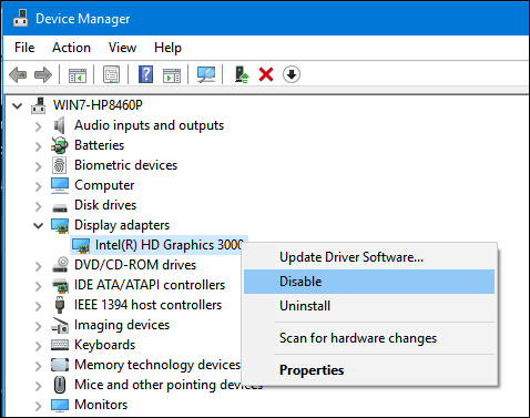 dev-manager windows en mode sans échec 10