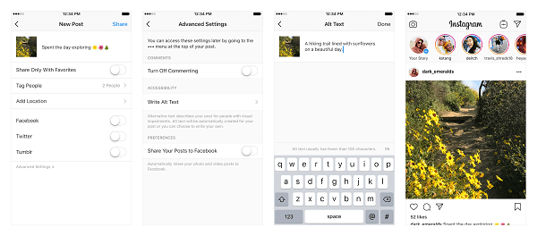 Instagram ajoute deux nouvelles fonctionnalités d'accessibilité pour aider les utilisateurs malvoyants à accéder aux photos et vidéos partagées sur la plateforme.