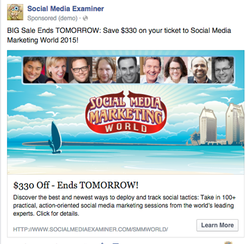 Publicité Facebook SMMW15