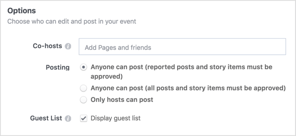 Saisissez les noms des pages professionnelles ou des amis avec lesquels vous partagerez votre événement Facebook.