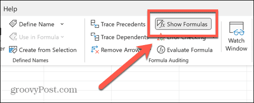 Excel Afficher le bouton de formule sélectionné