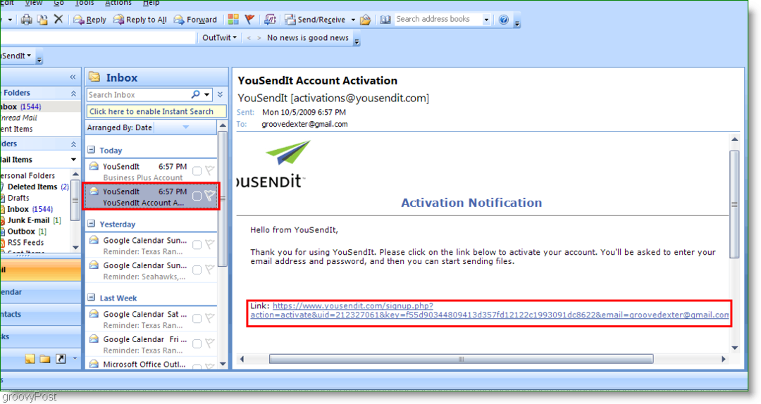 Comment envoyer des fichiers volumineux dans Outlook gratuitement avec YouSendIt