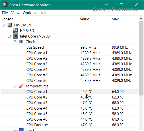Vérifiez la température du processeur sur Windows 11