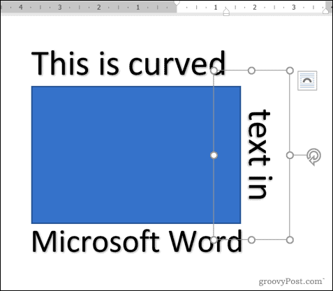 Ajout de texte WordArt autour d'une forme carrée dans Word