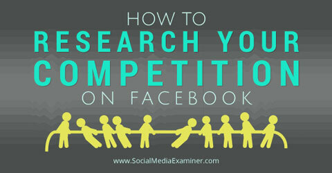recherchez vos concurrents sur facebook