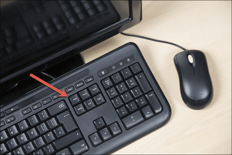 La touche d'insertion sur un clavier