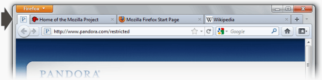nouveaux onglets de Firefox