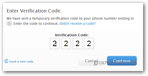 Code de vérification