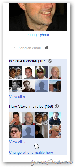 cercle de profil google +