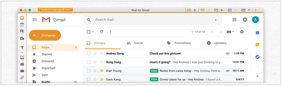 Kiwi pour Gmail