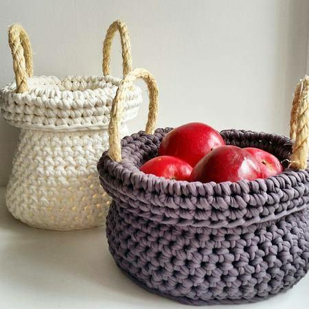 fabrication de paniers à tricoter