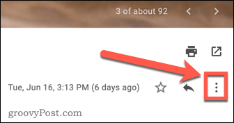 Icône de menu à trois points dans Gmail