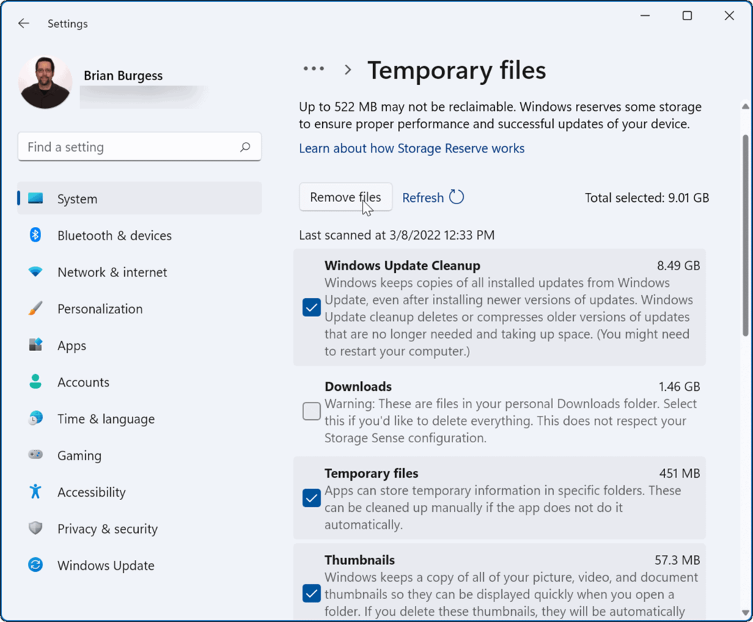 supprimer les fichiers temporaires Windows Update Cleanup