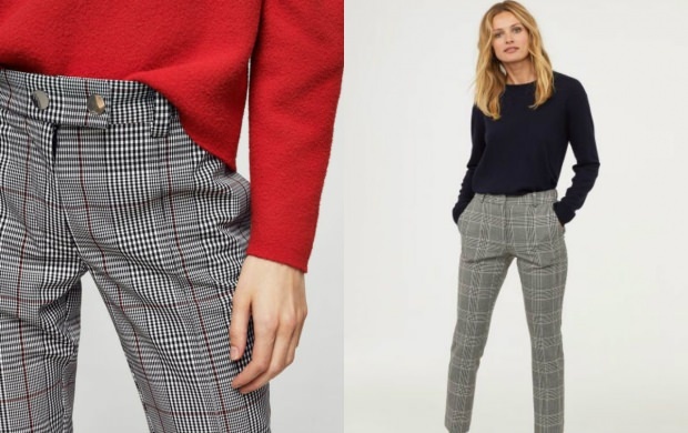 combinaisons de pantalons à carreaux gris