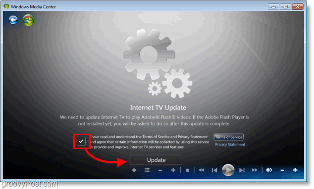Windows 7 Media Center - installer la mise à jour de la télévision sur Internet
