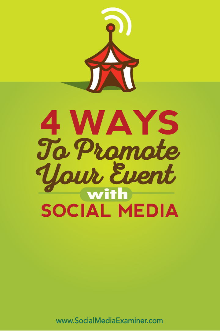 4 façons de promouvoir votre événement avec les médias sociaux: Social Media Examiner