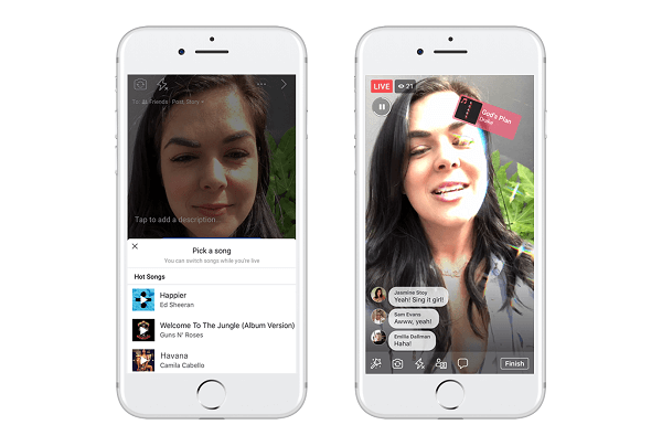 Facebook teste Lip Sync Live, une nouvelle fonctionnalité conçue pour permettre aux utilisateurs de choisir une chanson populaire et de faire semblant de la chanter sur une diffusion Facebook Live.