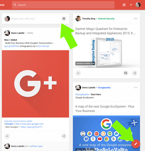 nouvelles options de publication google plus