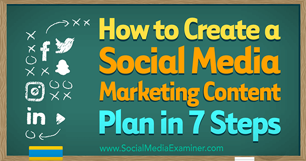 Comment créer un plan de contenu marketing sur les réseaux sociaux en 7 étapes par Warren Knight sur Social Media Examiner.