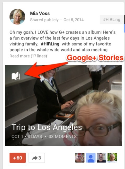 post google stories