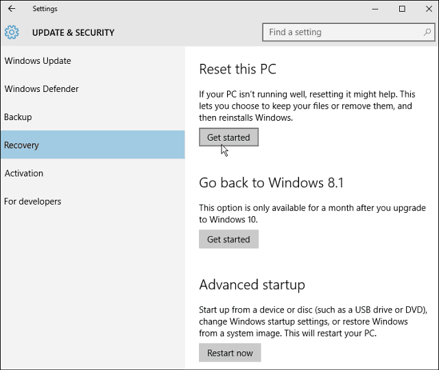 Comment réinitialiser votre système d'exploitation Windows 10