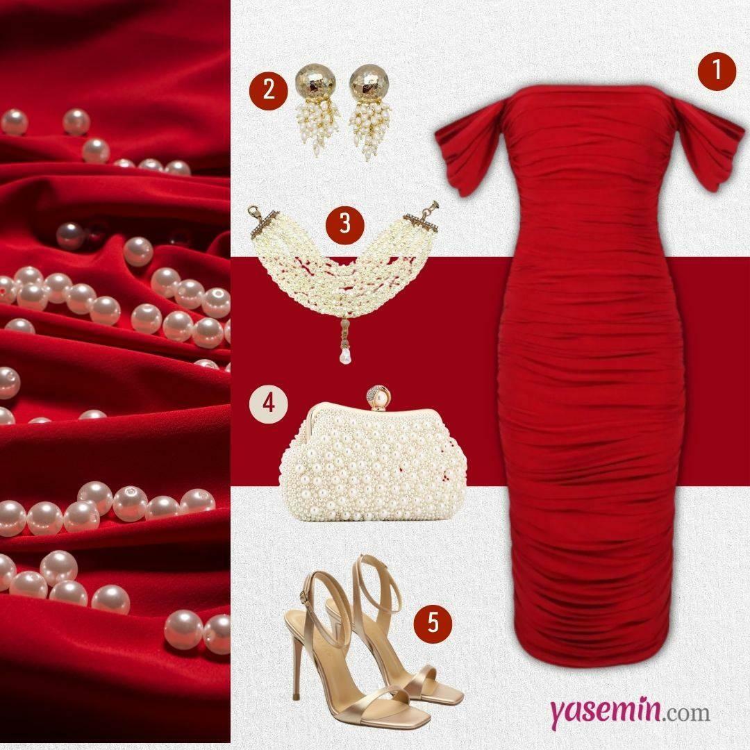 combinaison robe rouge