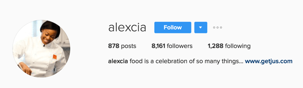 Vous pouvez afficher votre nombre d'abonnés Instagram au-dessus de la biographie de votre profil.