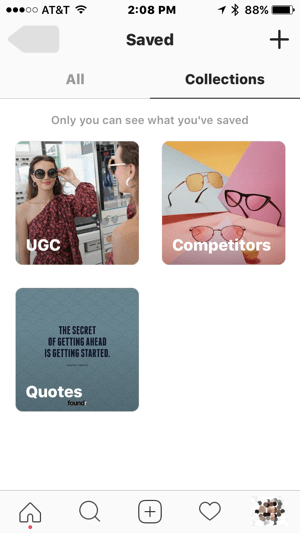 Créez des collections qui vous aident à rationaliser les tâches marketing sur Instagram.