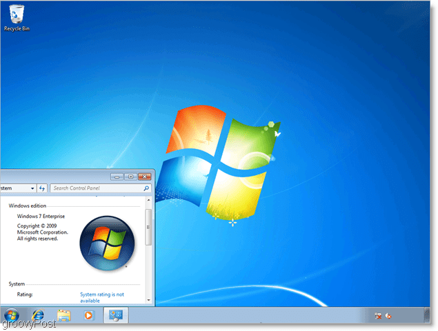 Windows 7 Enterprise, fonctionnant en tant que VHD