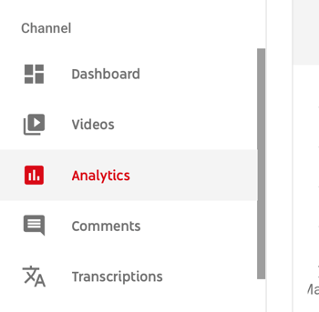 Comment utiliser une série de vidéos pour développer votre chaîne YouTube, option de menu pour YouTube Analytics
