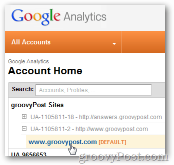 connexion Google Analytics au site