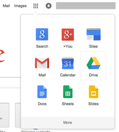 google drive dans google mene