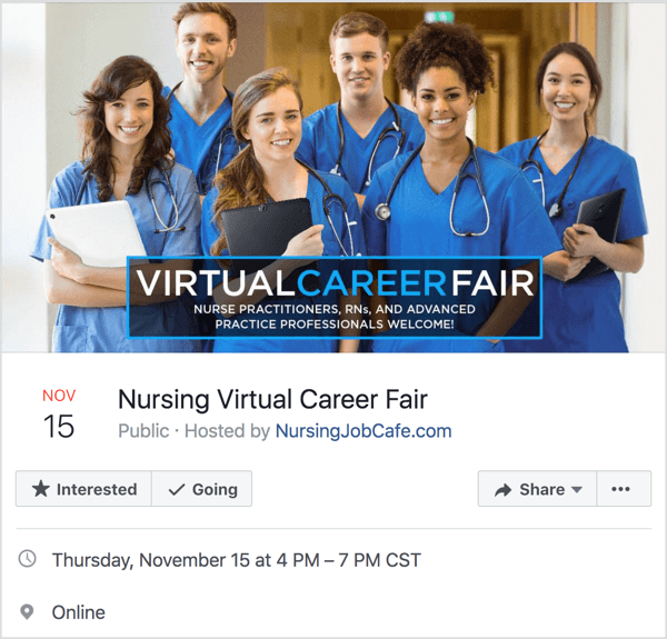 Pensez à utiliser le mot «virtuel» dans le titre de votre événement Facebook.