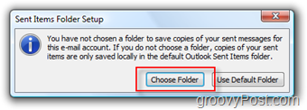 Configurer le dossier SEND Mail pour le compte iMAP dans Outlook 2007