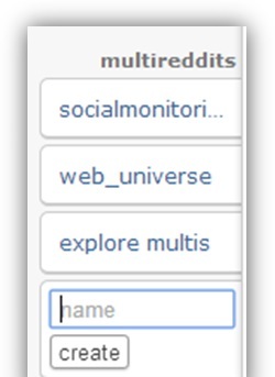 créer un multireddit